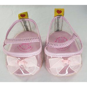 Build a Bear Shoes Heels Pink Clear Bow BABW